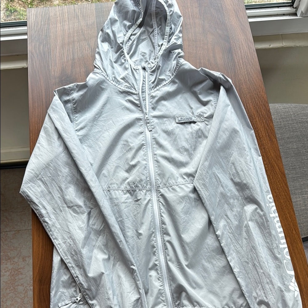 Columbia Silver Windbreaker Jacket